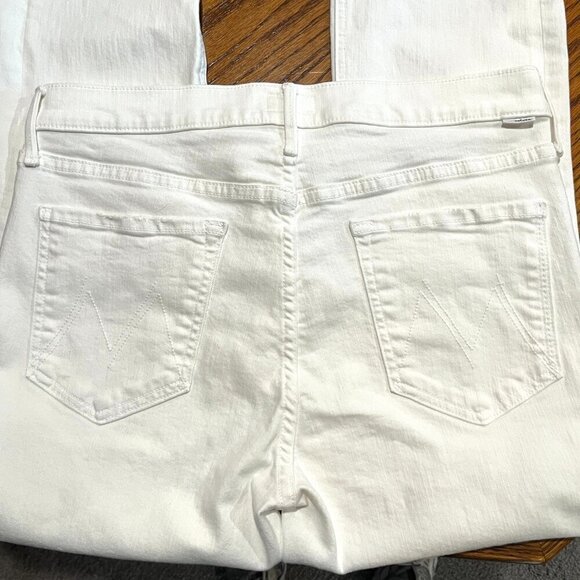 MOTHER JEANS The Mid Rise Dazzler Ankle in Fairest of them All / White EUC Sz 32 - Picture 12 of 16